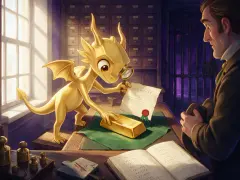The gold dragon matching a certificate serial to a gold bar.