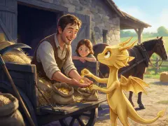 Harvest day on the farm, the gold dragon paying out.