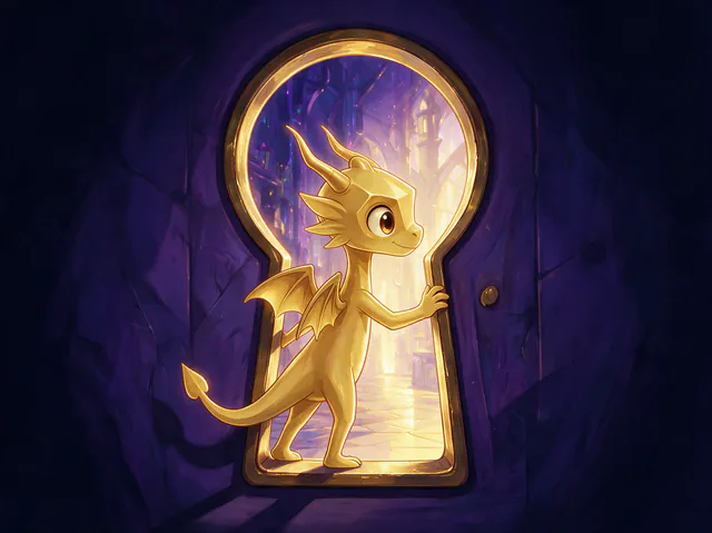 $Auggy story illustration: Giant Keyhole