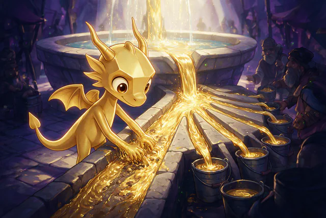 $Auggy story illustration: Fountain Split