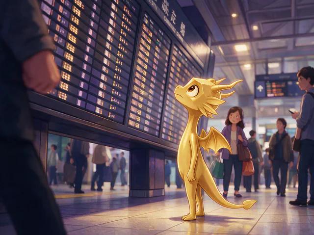 $Auggy story illustration: Trip Tokyo Station