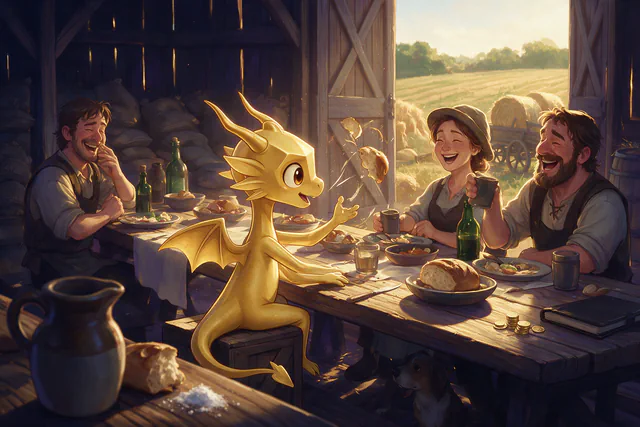 $Auggy story illustration: Harvest Supper