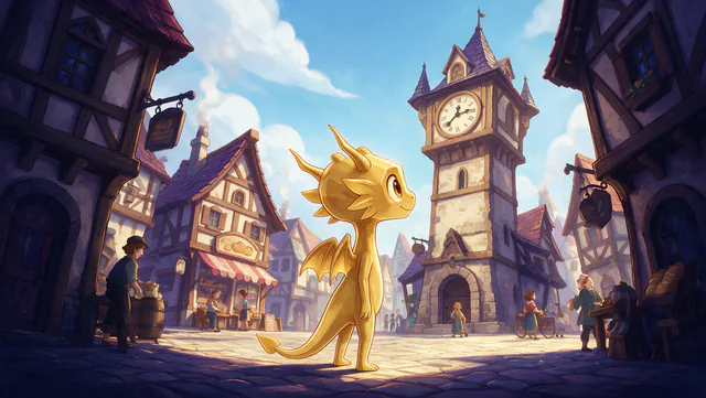 $Auggy story illustration: Mirror Village Wide