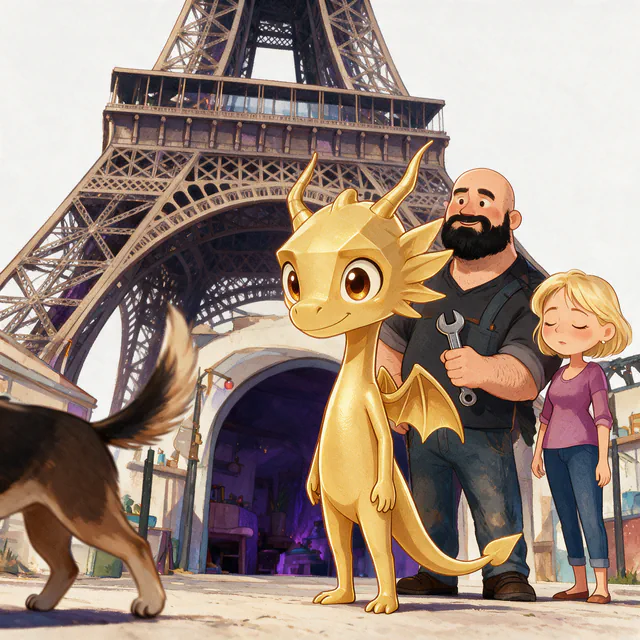 $Auggy story illustration: Trip Paris Polaroid