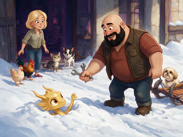 $Auggy story illustration: Snow Buried
