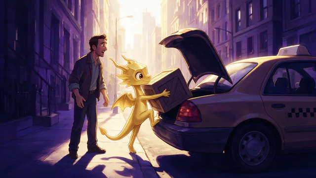 $Auggy story illustration: NY Vault Taxi