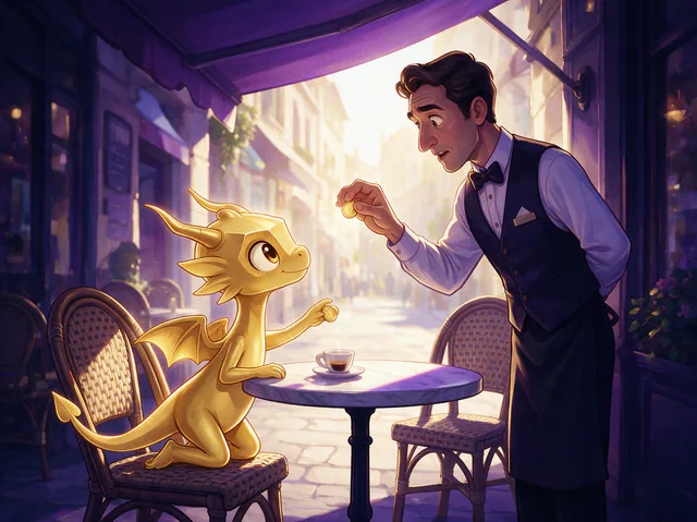 $Auggy story illustration: Paris Cafe Terrace