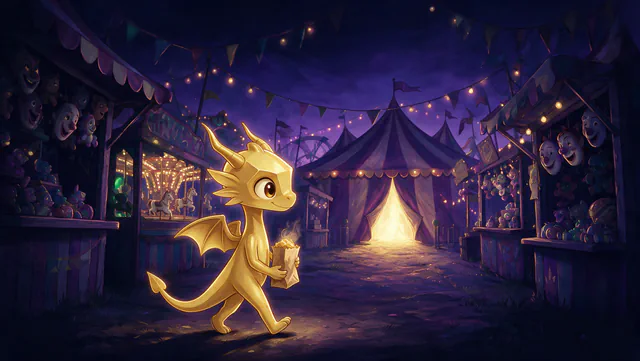 $Auggy story illustration: Carnival Midway Wide