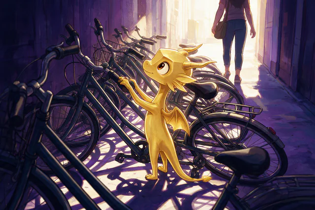 $Auggy story illustration: Beijing Bicycle Tangle