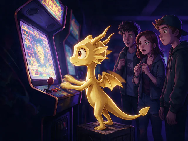 $Auggy story illustration: Arcade High Score