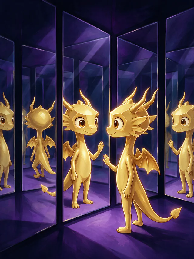 $Auggy story illustration: Carnival Mirror Maze