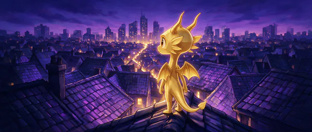 $Auggy story illustration: Beijing Rooftop Dusk