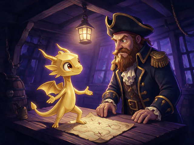 $Auggy story illustration: Pirate Map Argument