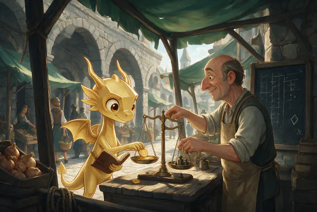 $Auggy story illustration: Market Coin Exchange