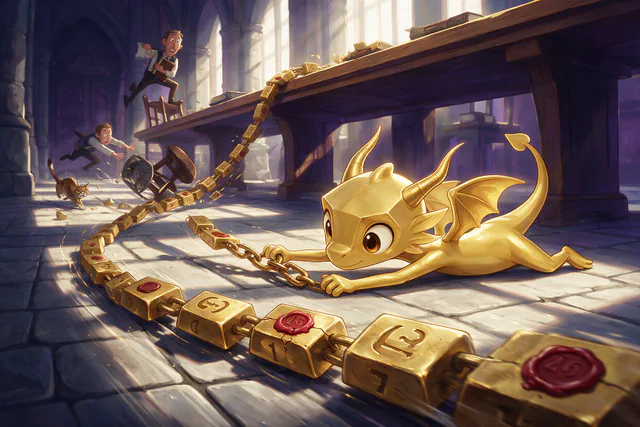 $Auggy story illustration: Escaped Chain