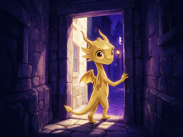 $Auggy story illustration: Doorway Two Times