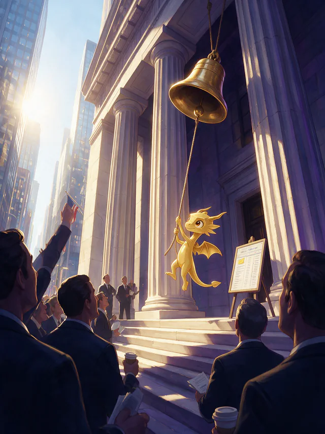 $Auggy story illustration: Newyork Exchange Bell