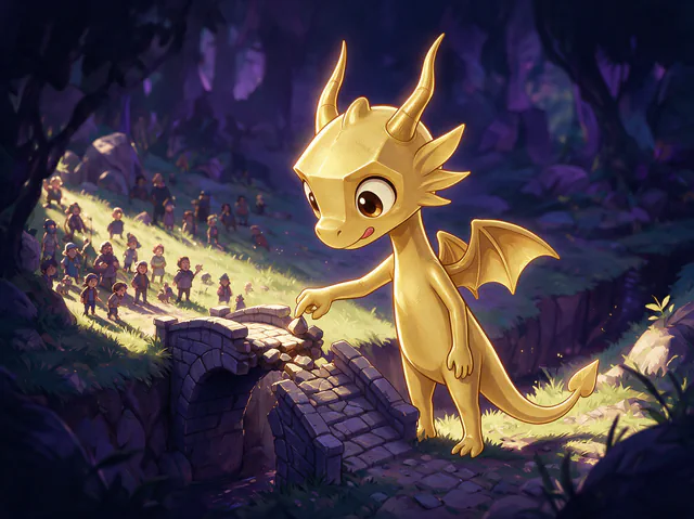 $Auggy story illustration: Tiny Bridge Repair
