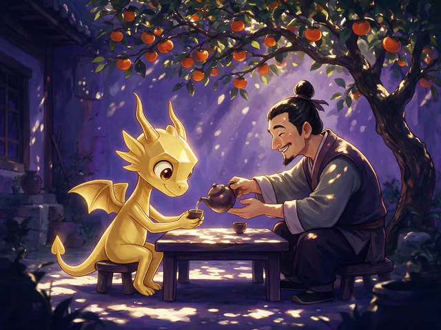 $Auggy story illustration: Beijing Courtyard Tea