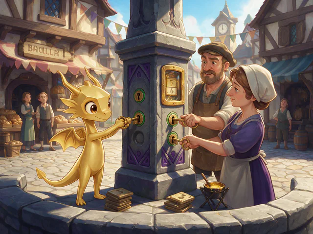 $Auggy story illustration: Village Validation Post